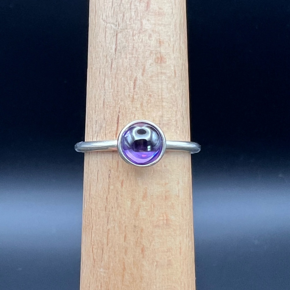 Pandora Poetic Droplet Amethyst Ring